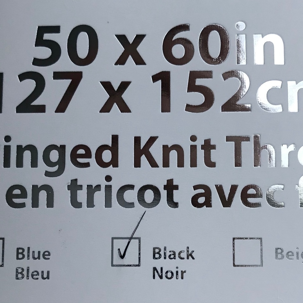 Fringed Knit Throw - New - Picture 5 of 5